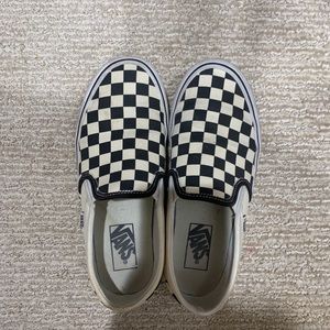 Black and White Checkered Slip-on Vans